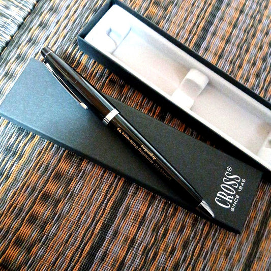 Crosso Black Ballpoint Pen with Logo, Boxed, Event Commemorative — Japan Import