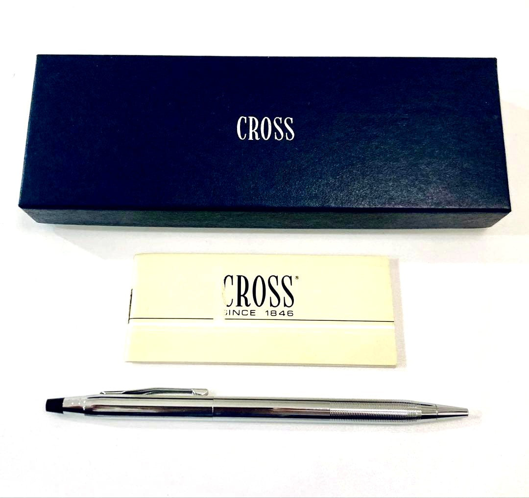 Cross Classic Century glossy chrome ballpoint pen with case and manual Japan import
