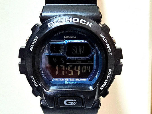 Casio G-Shock Gb-6900B Bluetooth black digital watch with LED backlight and vibration notification