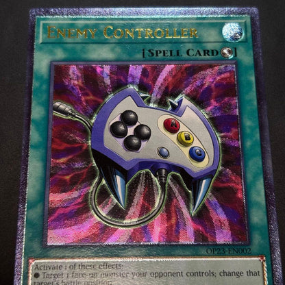 Yu-Gi-Oh Enemy Controller card with deep carved relief from North America region, English, Japan import