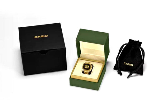 Casio Ring Watch CRW-001G-9JR gold stainless steel ring watch size 22 with spacers, brand new Japan import