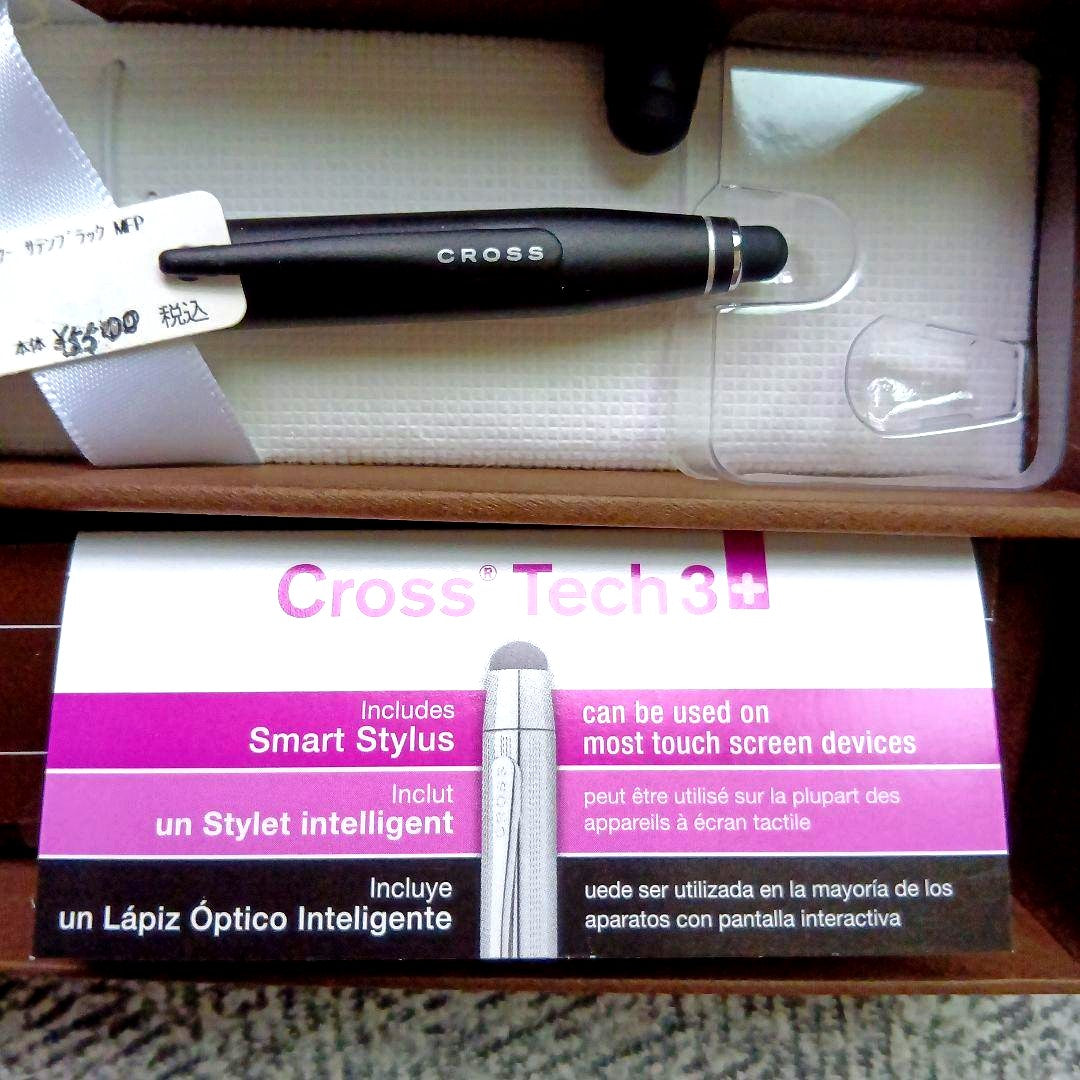 Cross Tech ballpoint pen in satin black matte finish with smart stylus tip