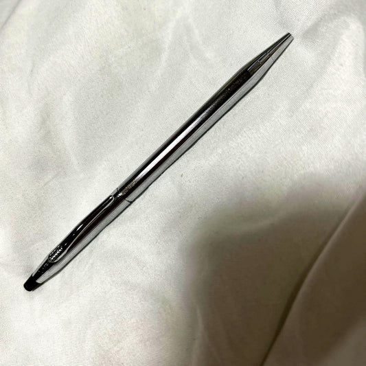 Seiko Cross Classic Century Twist Fountain Pen in silver with a slim, stylish design and pointed tip