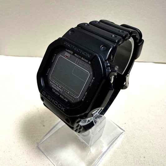 Casio G-Shock GW-M5610-1BJF digital watch with black rubber band and solar charging display