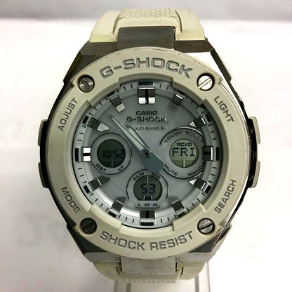 Casio G-Shock GST-W310-7AJF white solar shock resistant watch with stainless steel and resin coating