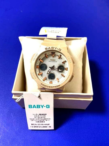 Casio Baby-G BGA-2510-4AJF pink and white wristwatch, brand new and unused