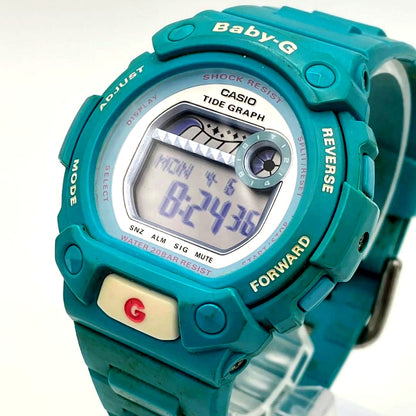 Casio Baby-G G-LIDE BGR-1000 unisex light blue watch with digital and analog display