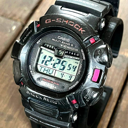 Casio G-Shock Mudman GW-9010 Solar Radio Wave Watch with resin case showing signs of use