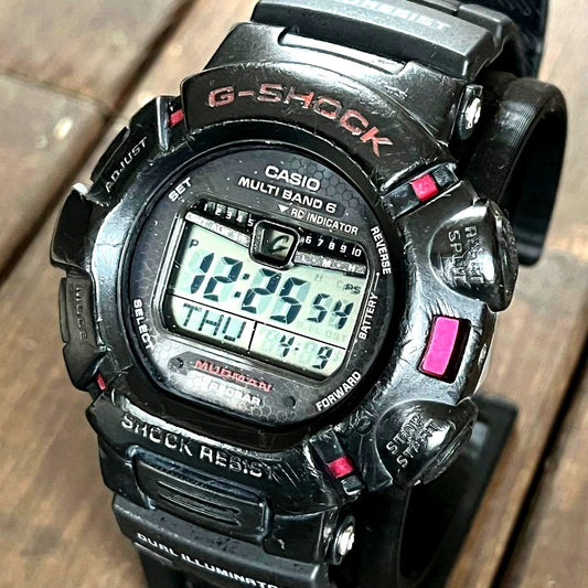 Casio G-Shock Mudman GW-9010 Solar Radio Wave Watch with resin case showing signs of use