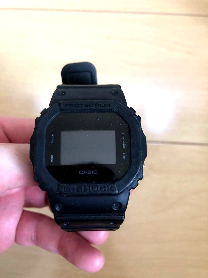 Casio G-Shock DW-5600BB-1DR all black digital watch with black resin band and shock-resistant design