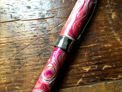 Cross Marble Pattern Ballpoint Pen Pink