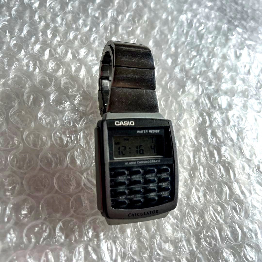 Casio Digital Wristwatch CA506-1 with metal band and data bank display Japan import