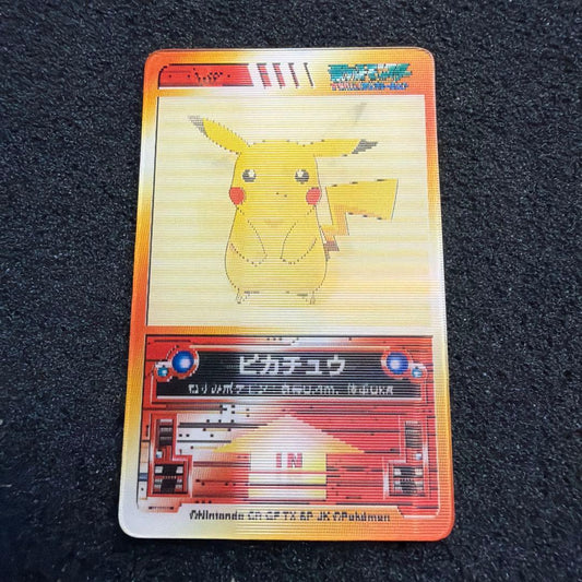 Pokemon Pikachu Purockramne holographic card with three moving Pikachu patterns from Japan