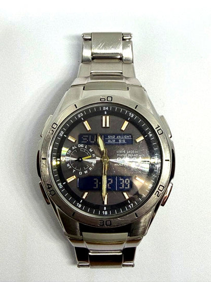 Casio Atomic Solar WebScheduler wristwatch with solar-powered movement and digital display