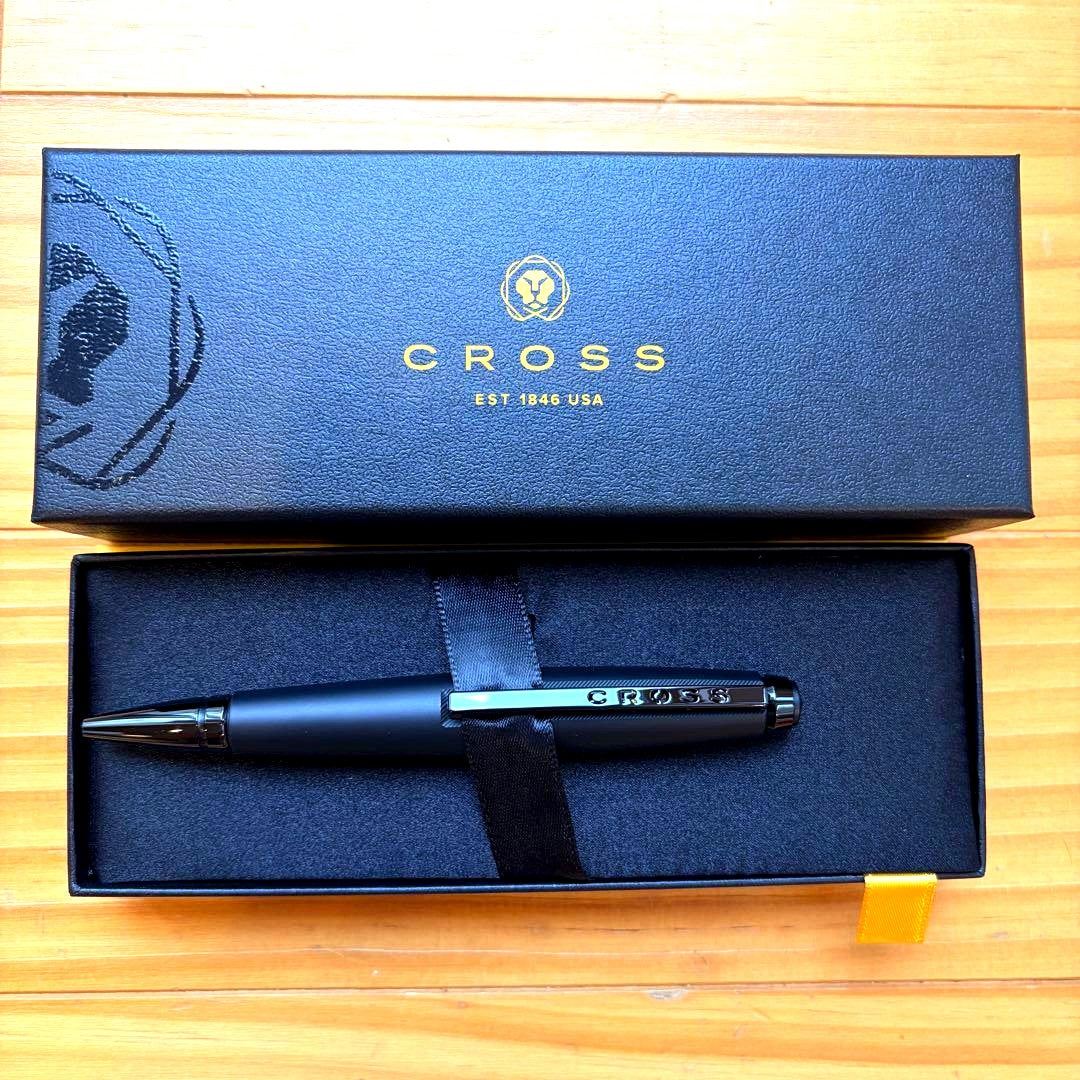 Cross Edge matte black rollerball pen body with slide opening mechanism unopened and unused