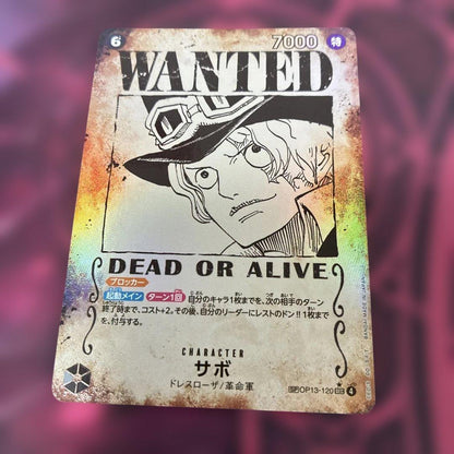 One Piece Monkey D. Luffy OP13-120 SR Japanese trading card with slight white scratch from card game series