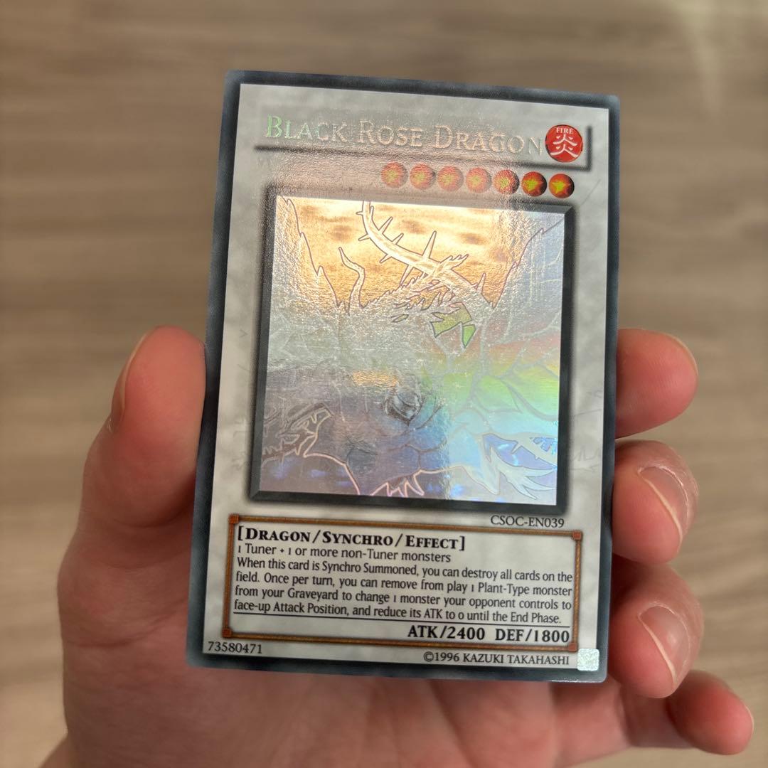Yugioh Black Rose Dragon Ghost Rare holographic trading card English Secret 20th LR series Japan import