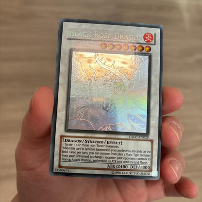 Yugioh Black Rose Dragon Ghost Rare holographic trading card English Secret 20th LR series Japan import