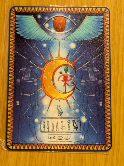 Yugioh Book of Eclipse stainless steel field center card measuring 62 by 89 mm weighing 20 grams