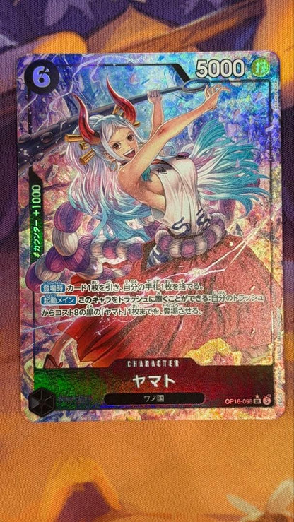 Yamato SR Parallel Black OP16-098 collectible card from Decisive Battle Moment series in black color