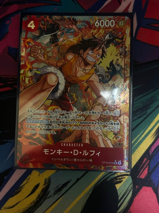 One Piece Monkey D. Luffy OP16-015 Battle of Fate parallel SR card from the OP16 series