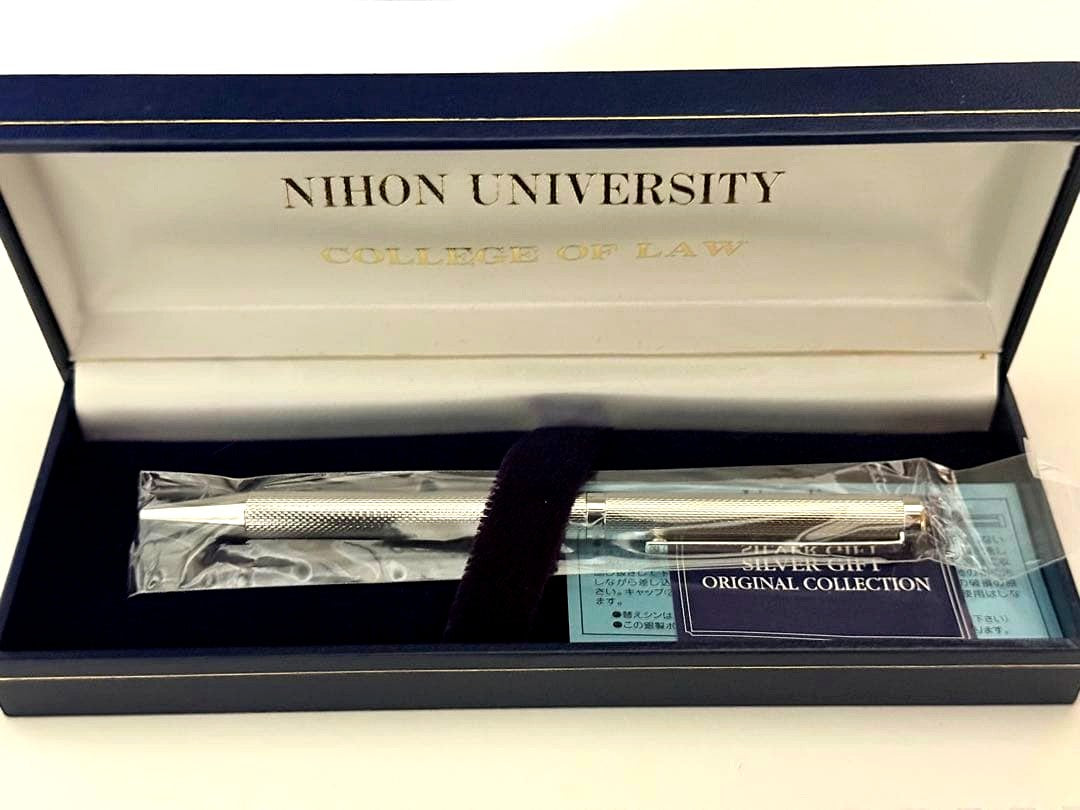 Vestalia Silver 970 ballpoint pen model OH-151 made of genuine silver with engraved logo and gift box