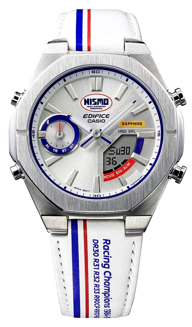Nissan Nismo Casio Edifice Limited Edition smartwatch with race-themed design and Bluetooth connectivity