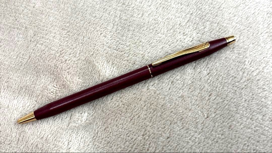 CROSS Classic Century Ballpoint Pen Burgundy with Gold Trim — Japan Import