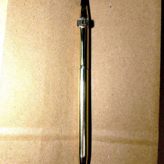 Gold Cross twist ballpoint pen with McDonald's logo emblem on clip, Japan import