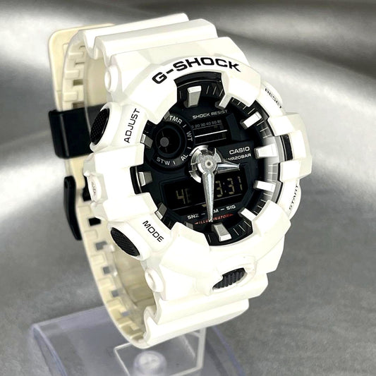 Casio G-Shock GA-700 Series Digital Watch with black case and cleaned band