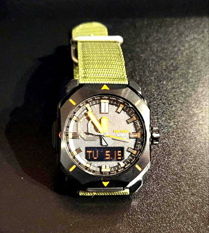 Casio Pro Trek PRW-6900 high-end analog digital watch with nylon strap