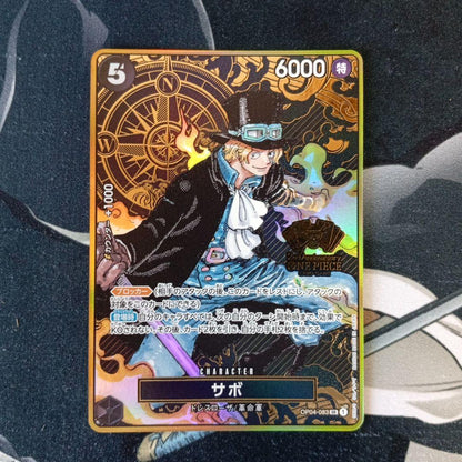 Sabo Second Anniversary Set with Parallel Gold Frame promotional card OP04-083 from Japan import