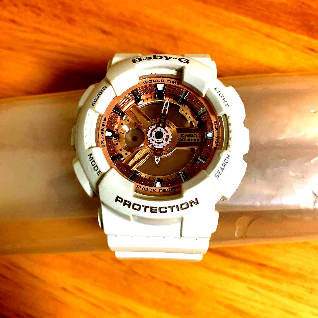 Casio Baby-G BGA110 pink and white watch body only without strap, Japan import
