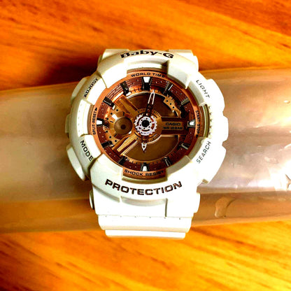 Casio Baby-G BGA110 pink and white watch body only without strap, Japan import