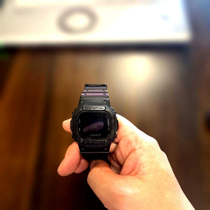 Casio G-Shock DW-5600BB black digital watch with shock resistant plastic band Japan import