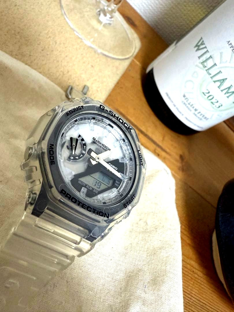 Casio G-Shock GA-2140RX-7ADR 40th Anniversary Limited Edition clear transparent digital wristwatch