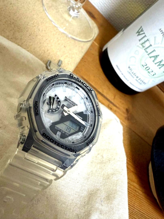 Casio G-Shock GA-2140RX-7ADR 40th Anniversary Limited Edition clear transparent digital wristwatch