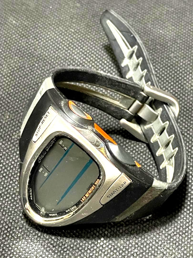 Casio Phys Series CHR-200J Digital Watch 200m Waterproof with Stainless Steel Back — Japan Import