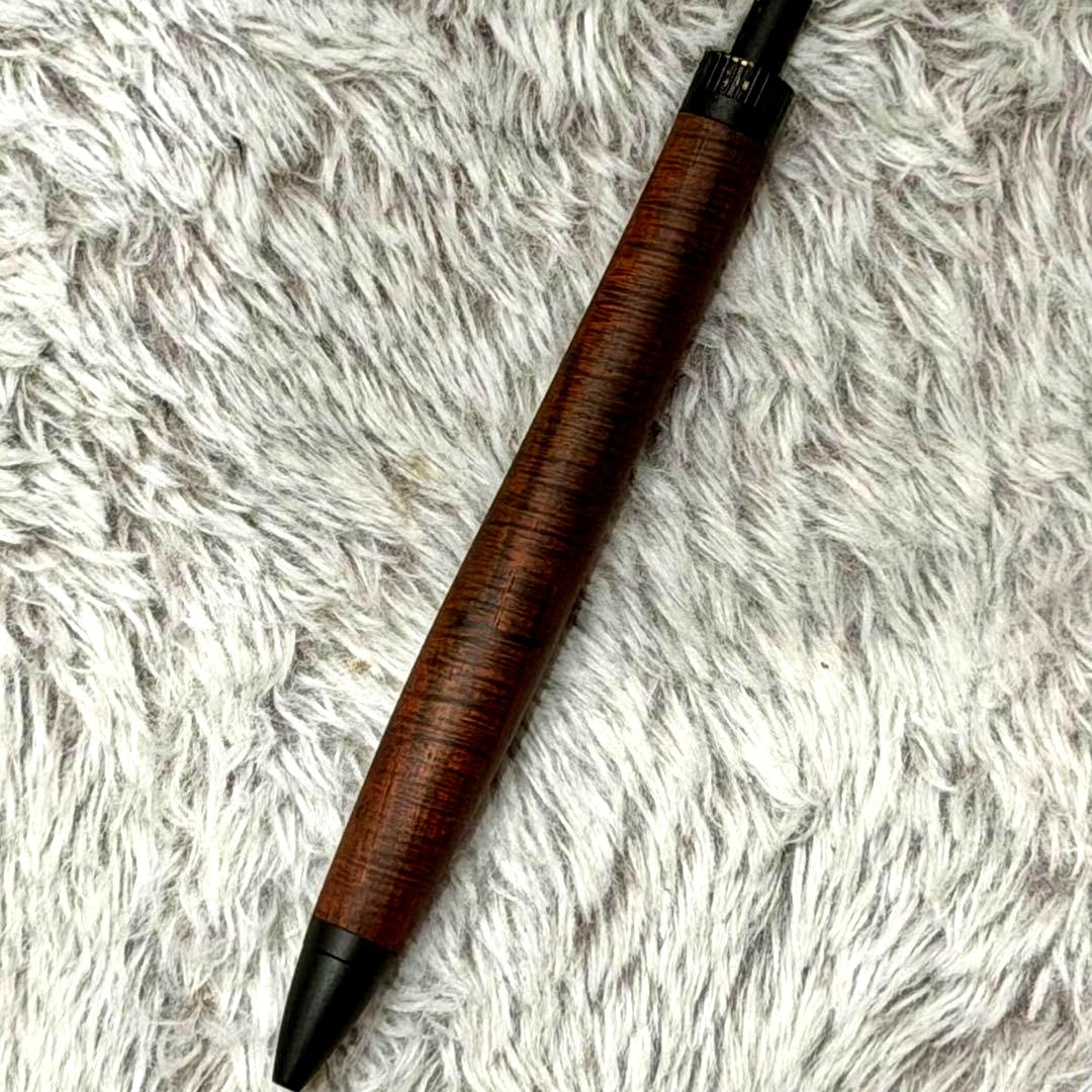 Siamese Rosewood Pen with Wood Grain Finish and Micro-Chatoyance — Japan Import