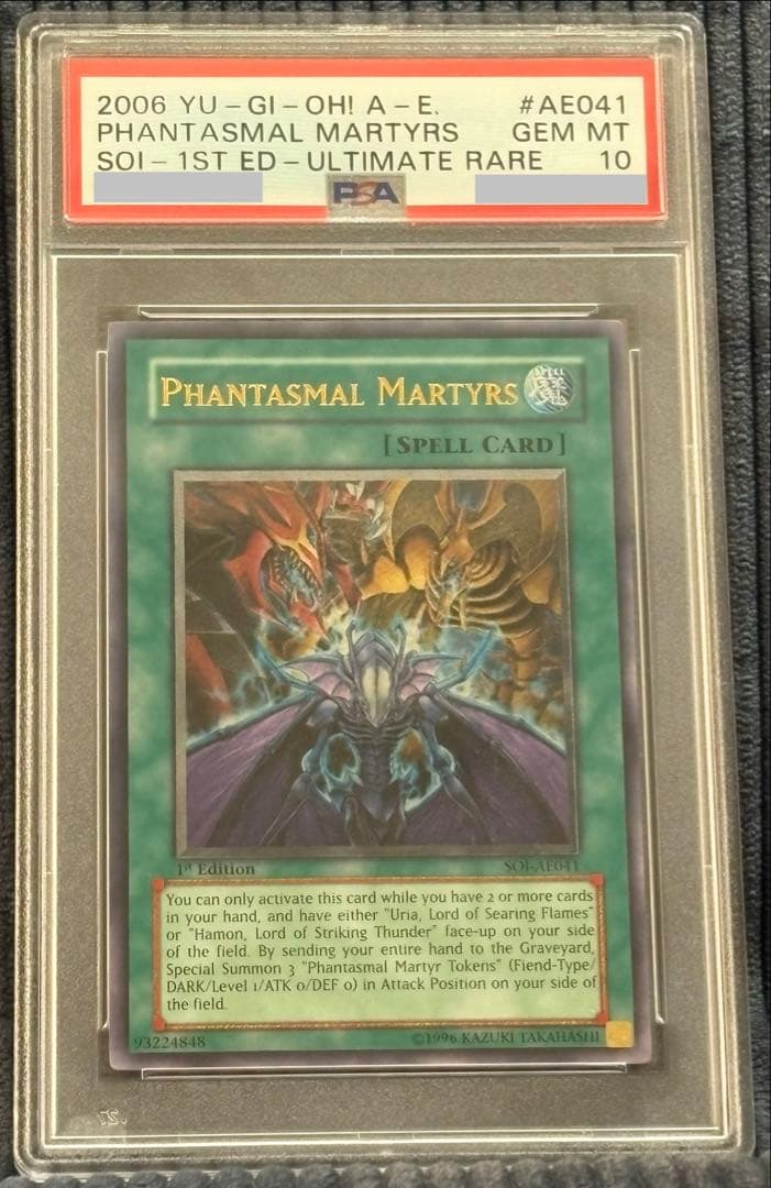 Yugioh Relic of the Magician card graded PSA 10 old Asia version in waterproof crystal pack