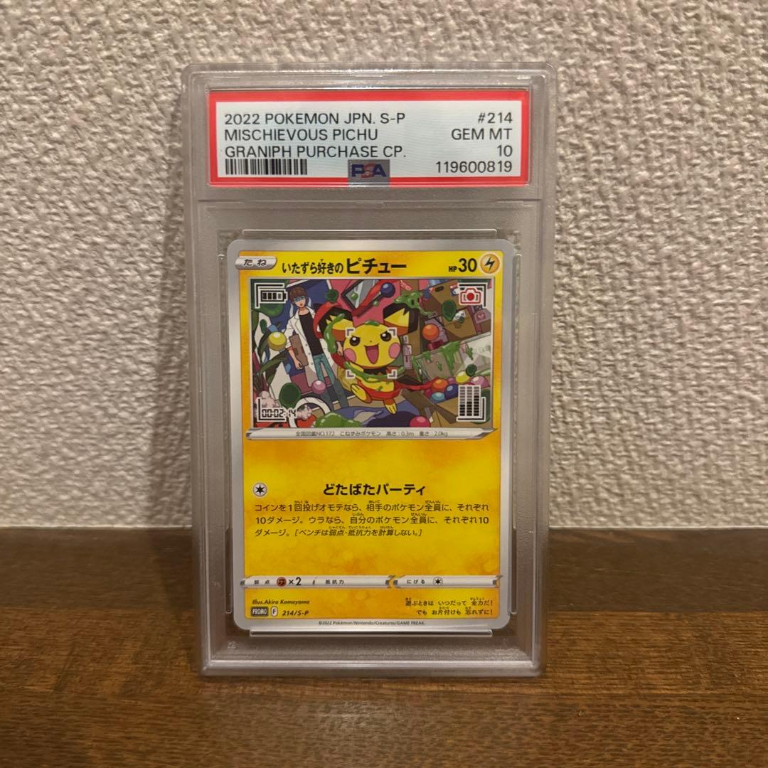 Pokemon Card Touched-Pikachu Promo 214/S-P graded PSA 10 in protective case Japan import