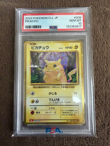 Pokemon Pikachu Classic 008/032 trading card graded PSA10 in pristine condition