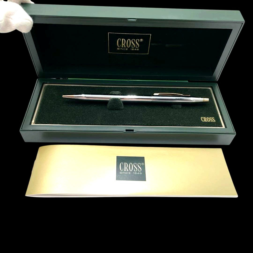 Cross Classic Century Medalist silver ballpoint pen with gold clip and box