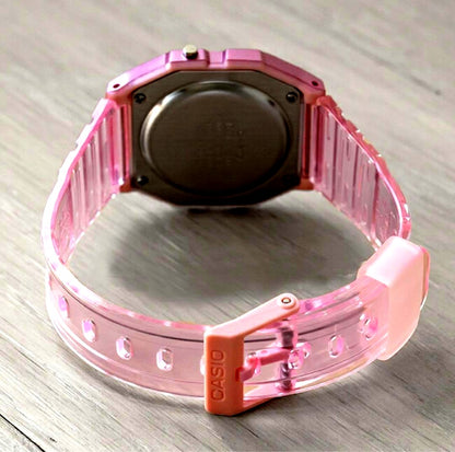 Casio CheapoCasio Pink Clear Skeleton Digital Watch — Japan Import