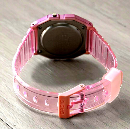 Casio CheapoCasio Pink Clear Skeleton Digital Watch — Japan Import