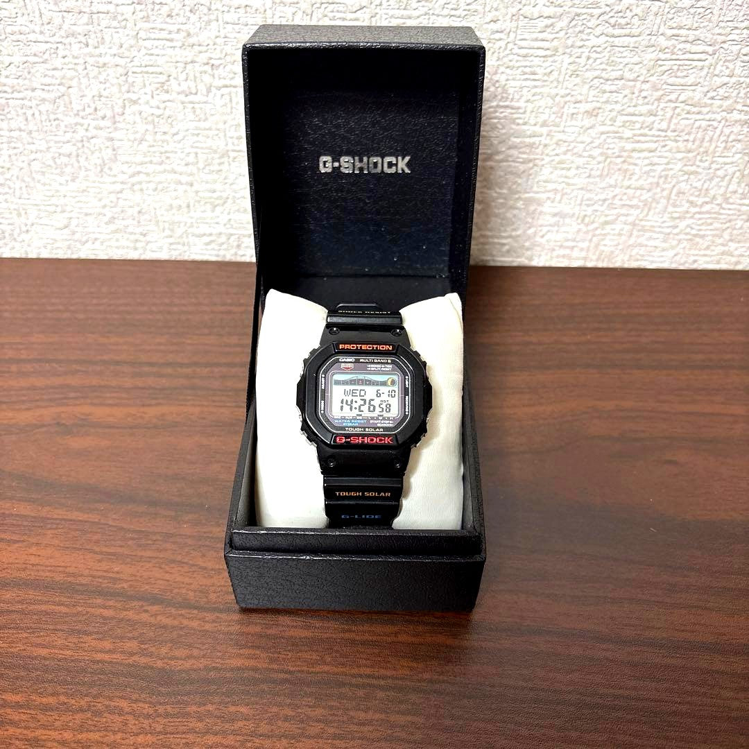 Casio G-Shock G-Lide GWX-5600-1JF digital watch with square case and tough solar power