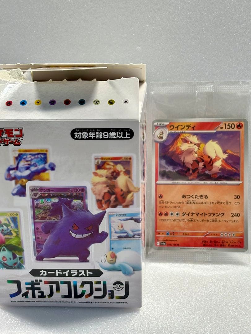 Pokemon Card Game Windie Figure Collection with display frame and unopened card in protective packaging