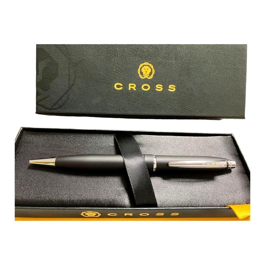 Cross Pen Matte Black Silver Ballpoint Pen with Box Japan Import