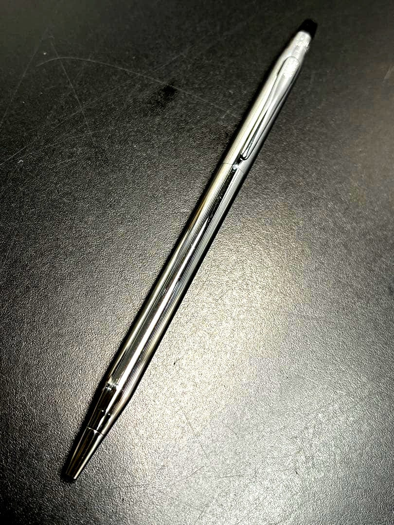 Cross Classic Century ballpoint pen in chrome finish with minor scratches