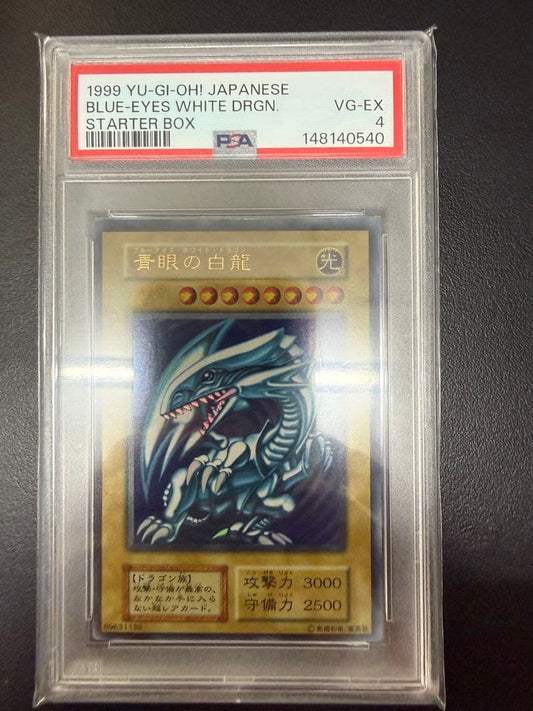 Konami Blue-Eyes White Dragon 1999 Ultra Rare Yu-Gi-Oh Monster Card in PSA sleeve Japan import